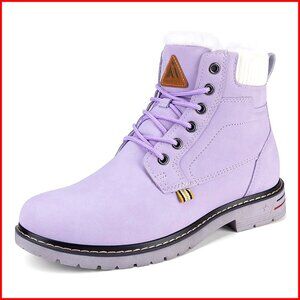 Waterproof Winter Hiking Boots with Warm Fur Lining, Anti-Slip Sole